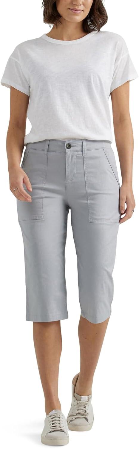 imageLee Womens Ultra Lux Comfort with Flextogo Utility Skimmer Capri PantMaterial Gray
