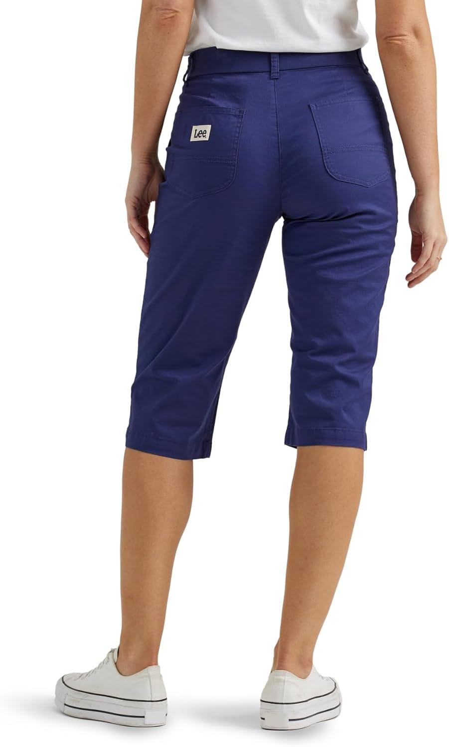 imageLee Womens Ultra Lux Comfort with Flextogo Utility Skimmer Capri PantMedieval Blue