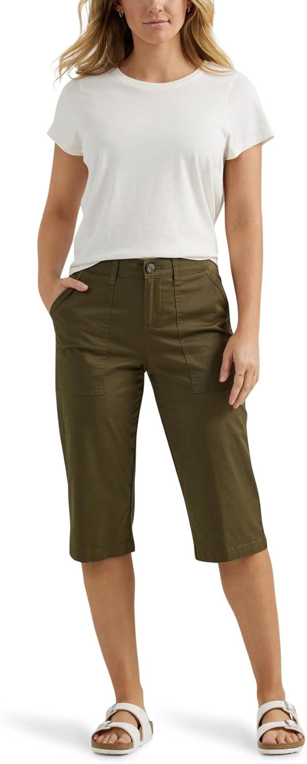 imageLee Womens Ultra Lux Comfort with Flextogo Utility Skimmer Capri PantOlive Night