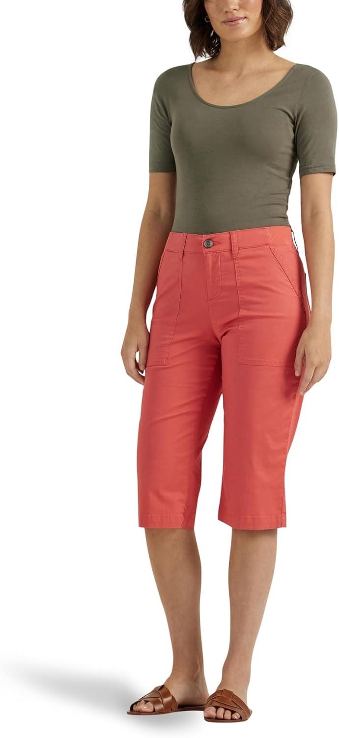 imageLee Womens Ultra Lux Comfort with Flextogo Utility Skimmer Capri PantPoppy