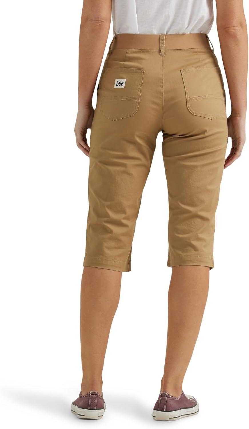imageLee Womens Ultra Lux Comfort with Flextogo Utility Skimmer Capri PantSettler Tan