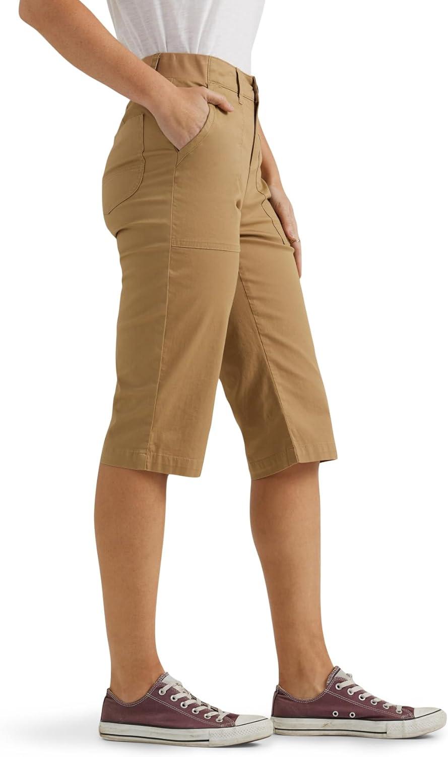 imageLee Womens Ultra Lux Comfort with Flextogo Utility Skimmer Capri PantSettler Tan
