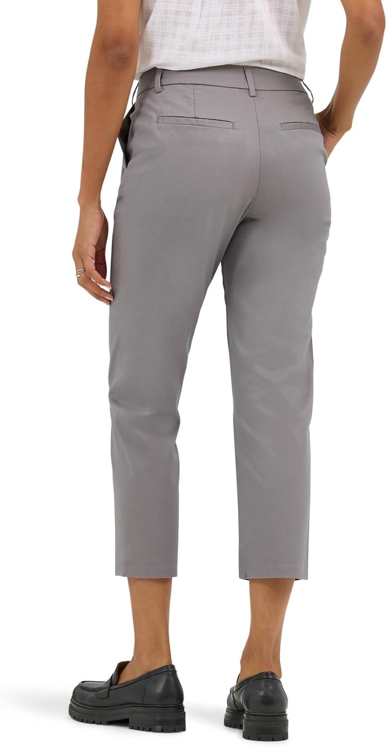 imageLee Womens Wrinkle Free 23quot Capri PantHd Lee Gray