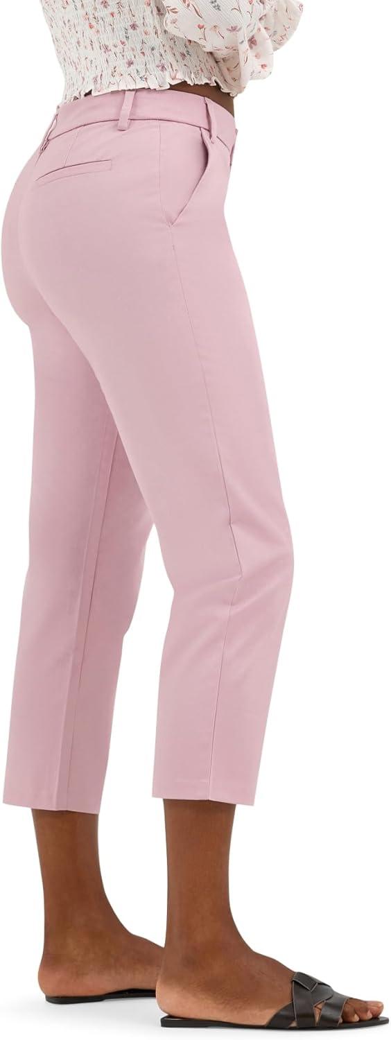 imageLee Womens Wrinkle Free 23quot Capri PantSoft Mauve