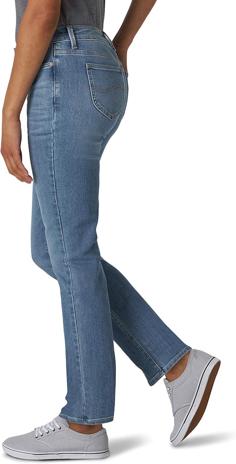 imageLee Womens Wrinkle Free Relaxed Fit Straight Leg PantAnchor