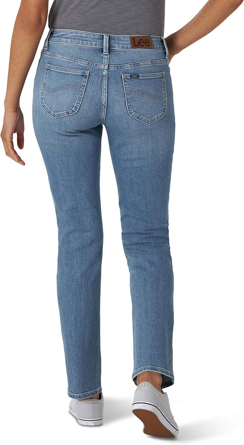 imageLee Womens Wrinkle Free Relaxed Fit Straight Leg PantAnchor