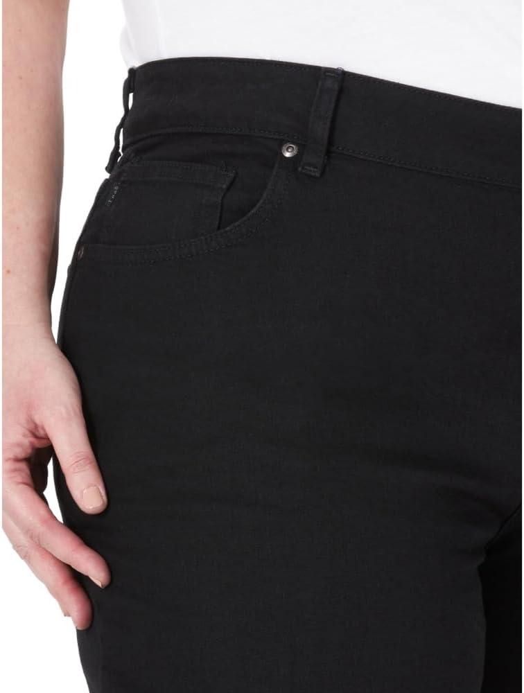 imageLee Womens Wrinkle Free Relaxed Fit Straight Leg PantBlack Onyx