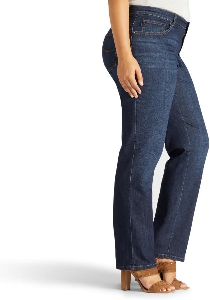 imageLee Womens Wrinkle Free Relaxed Fit Straight Leg PantVerona