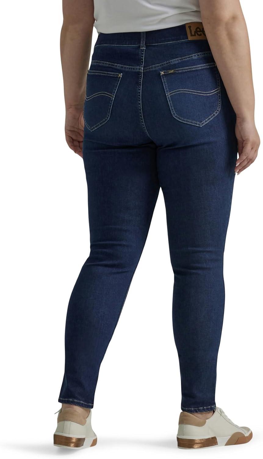 imageLee womens Plus Size Ultra Lux Comfort With Flex Motion Skinny Leg Jean With Ever FitDeepest Dark