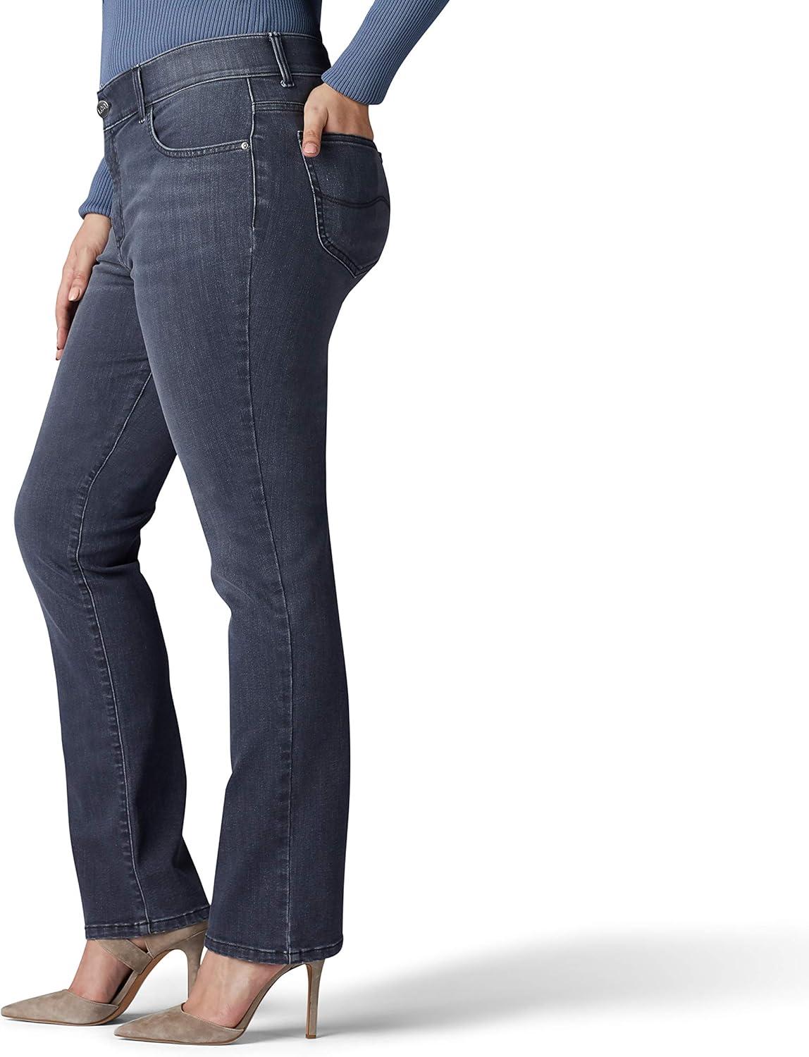 imageLee womens Plus Size Ultra Lux Comfort With Flex Motion Straight Leg JeanCharcoal Gray