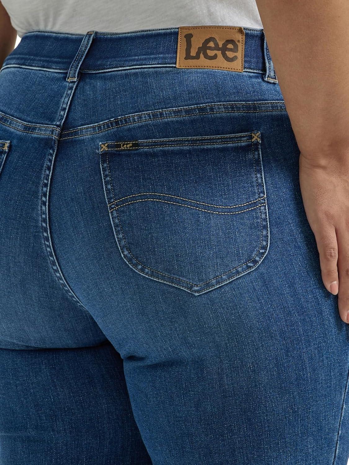 imageLee womens Plus Size Ultra Lux Comfort With Flex Motion Straight Leg JeanCobalt Sheen