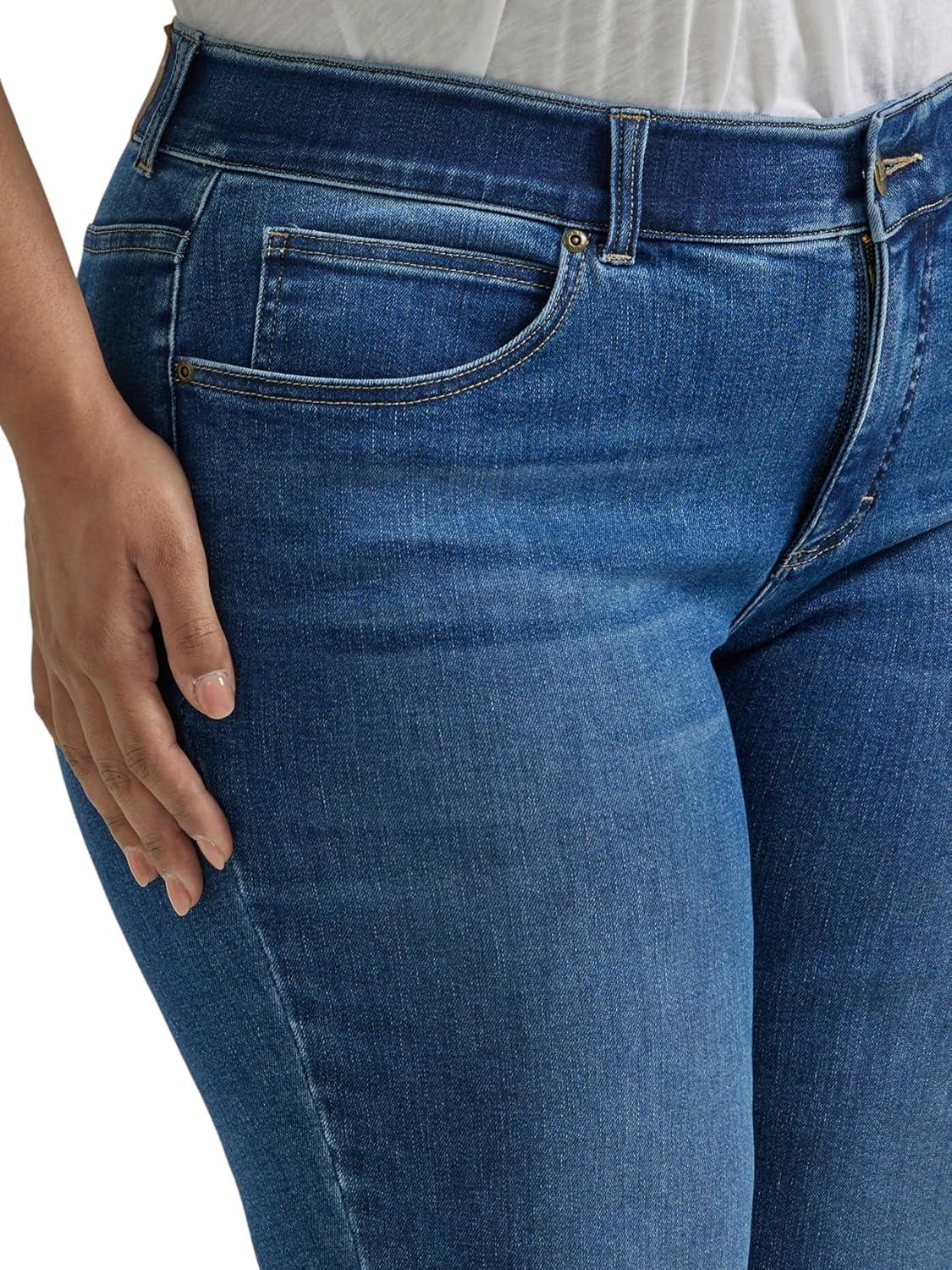 imageLee womens Plus Size Ultra Lux Comfort With Flex Motion Straight Leg JeanCobalt Sheen