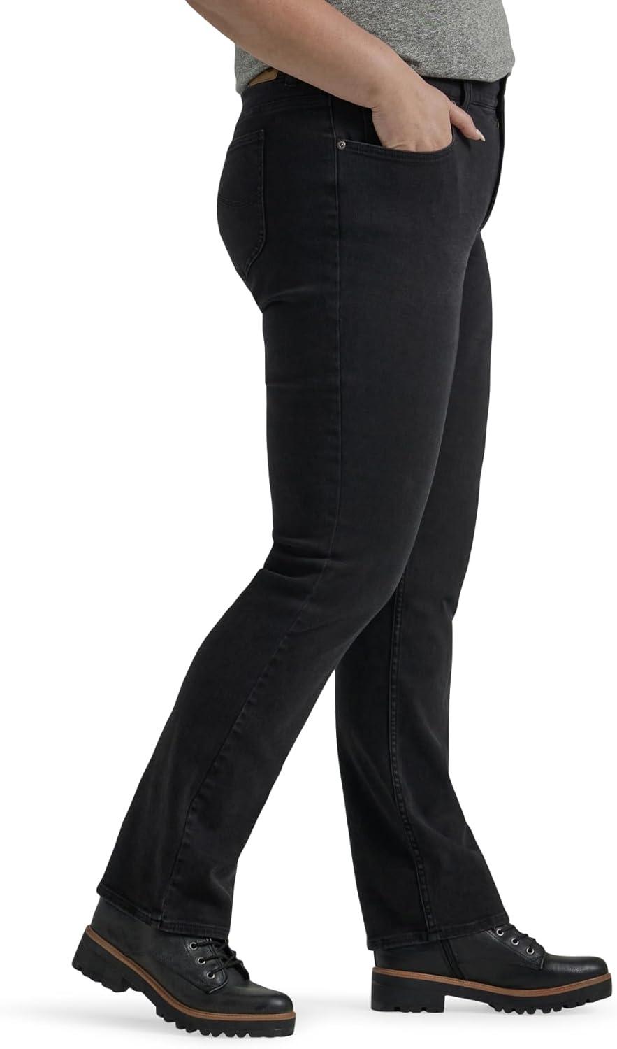 imageLee womens Plus Size Ultra Lux Comfort With Flex Motion Straight Leg JeanMidnight Bloom