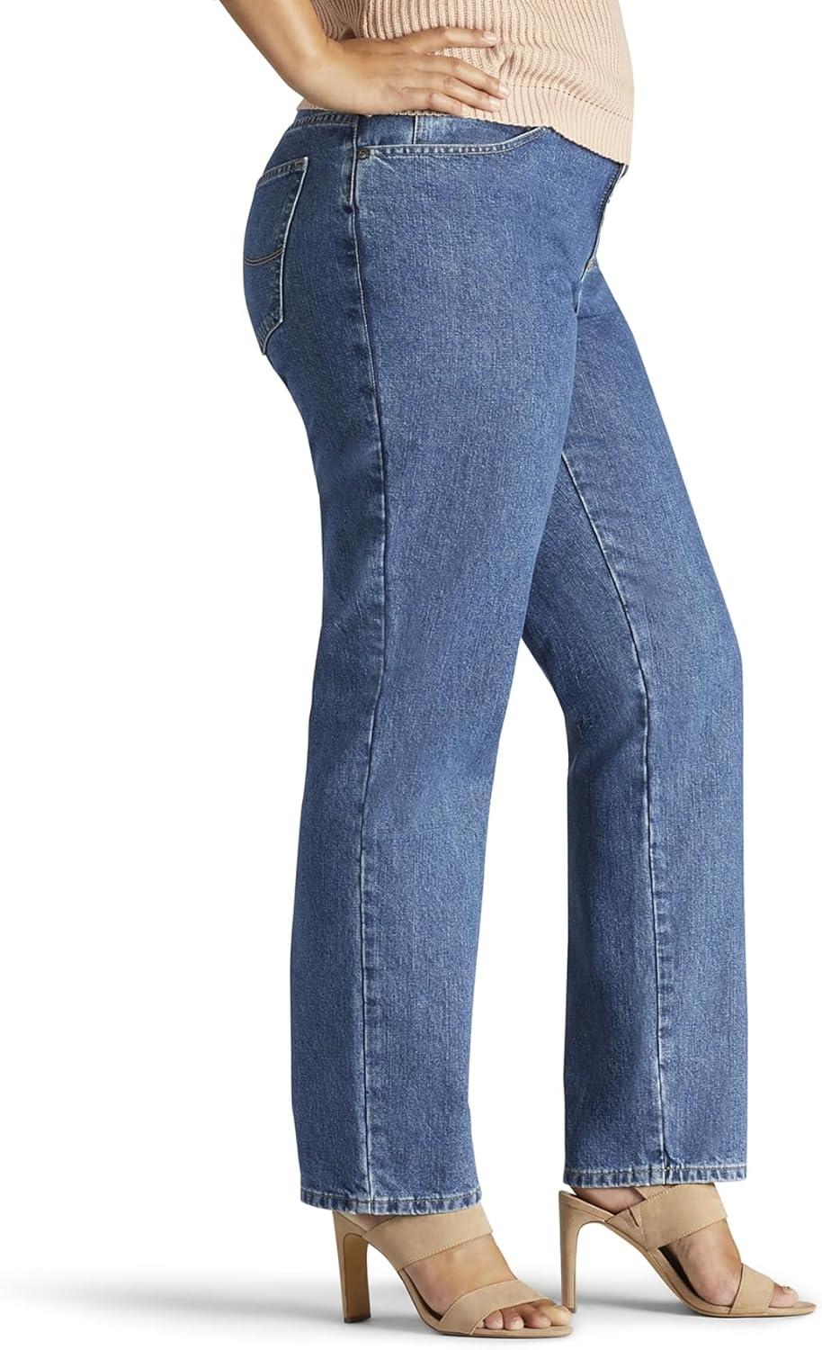 imagePlus Size Relaxed Fit All Cotton Straight Leg JeanLivia