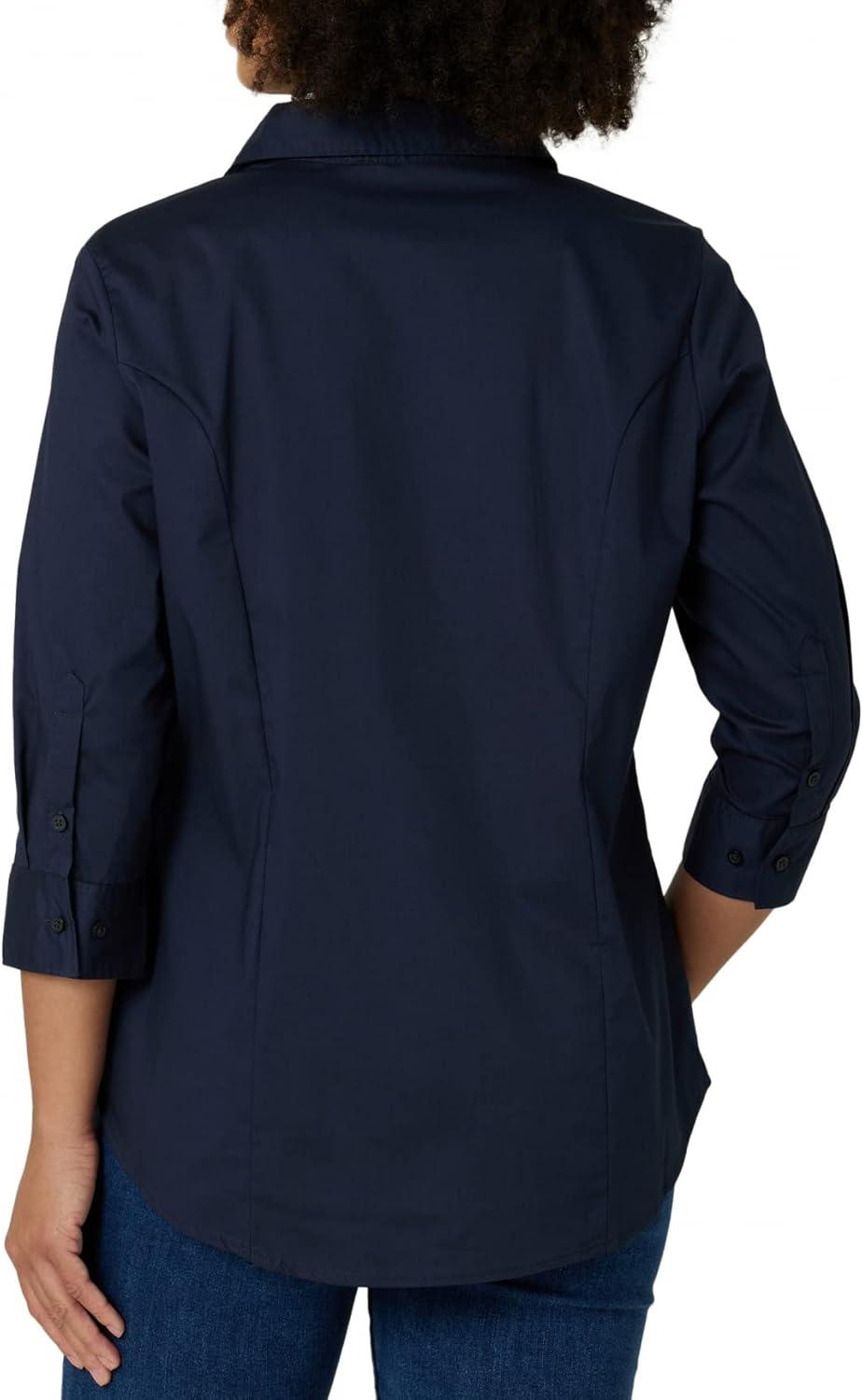 imageRiders by Lee Indigo Womens Bella Easy Care Quarter Sleeve Woven ShirtDark Navy