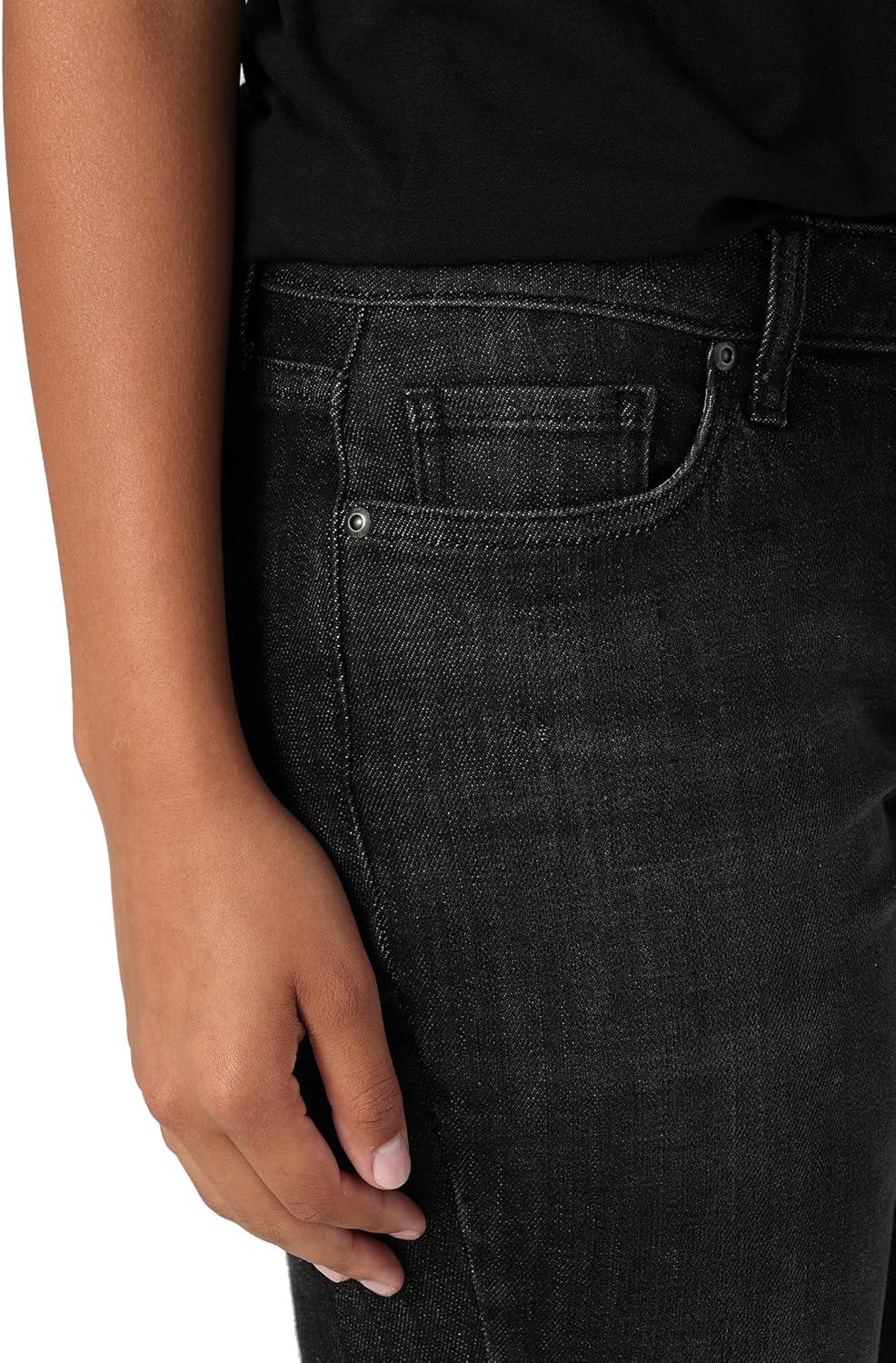 imageRiders by Lee Indigo Womens Fringe Cuff Boyfriend JeanWashed Black