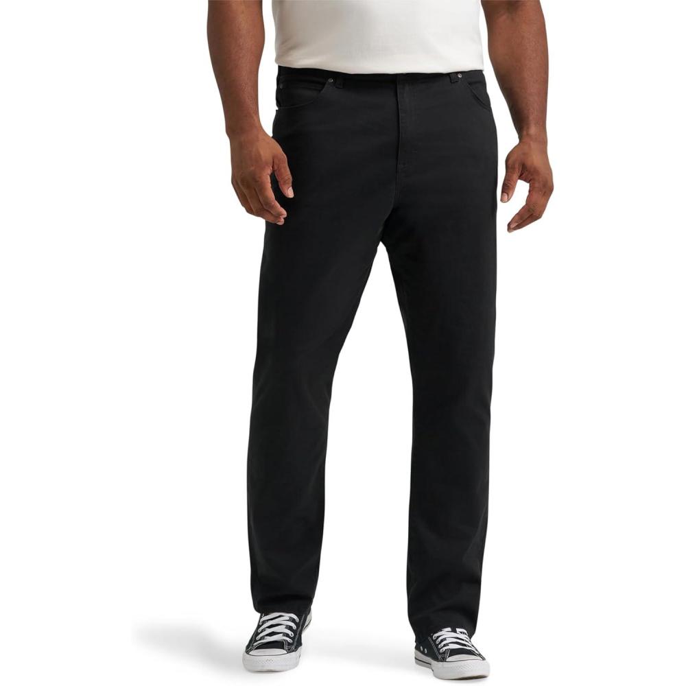imageLee Mens Big ampamp Tall Extreme Motion Straight Taper JeanBlack