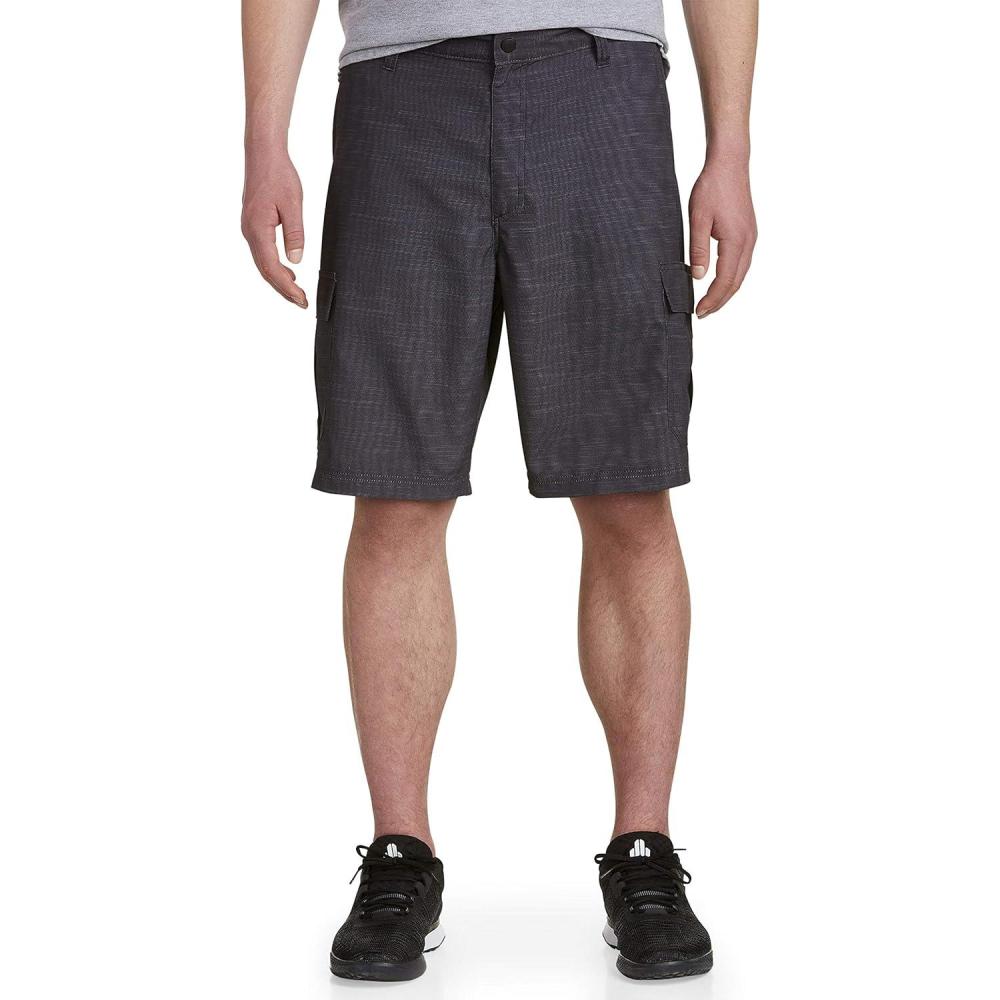 imageLee Mens Big ampamp Tall Performance Cargo ShortBlack Slub