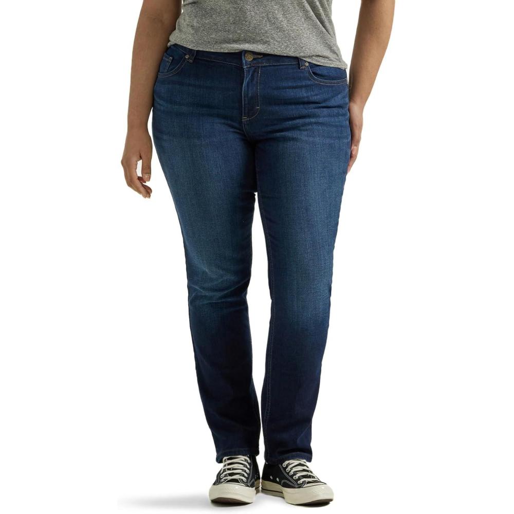 imageLee Womens Plus Size Legendary Mid Rise Straight Leg JeanNightshade