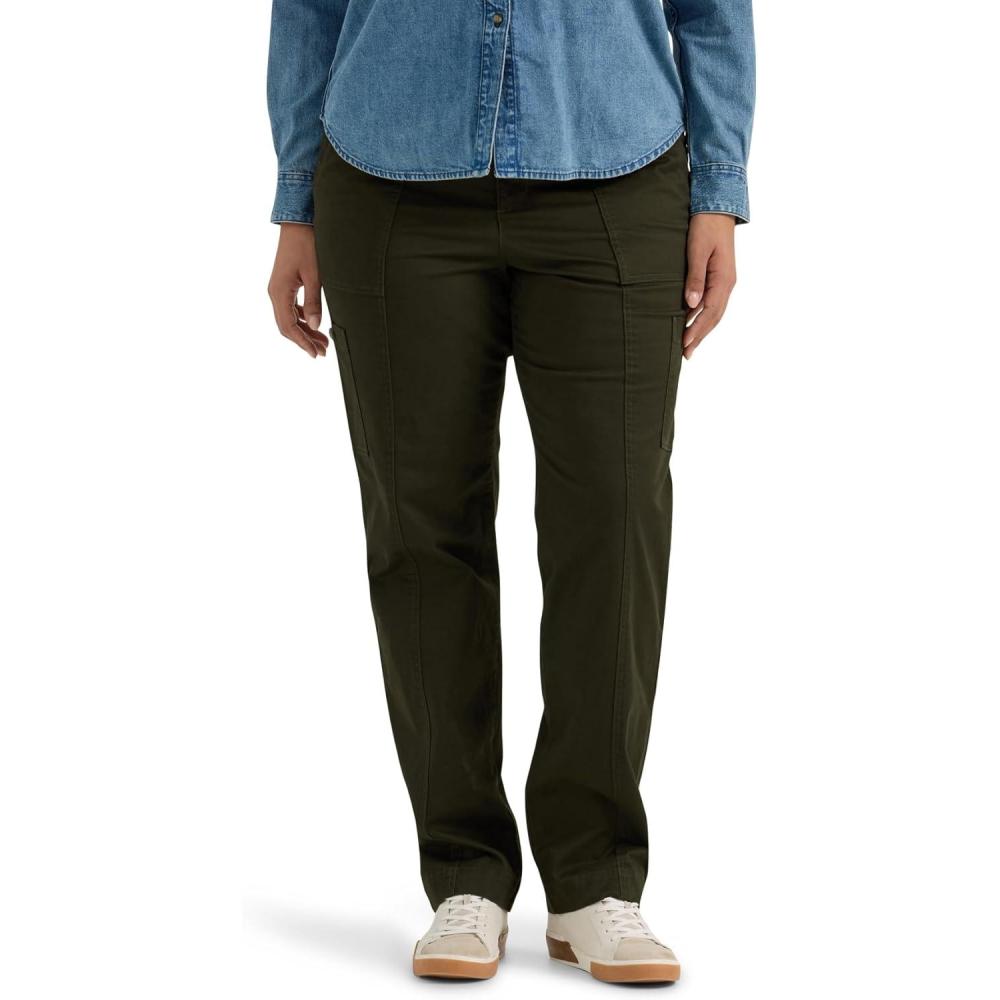 imageLee Womens Plus Size Ultra Lux Comfort with Flextogo Utility PantDark Olive Night