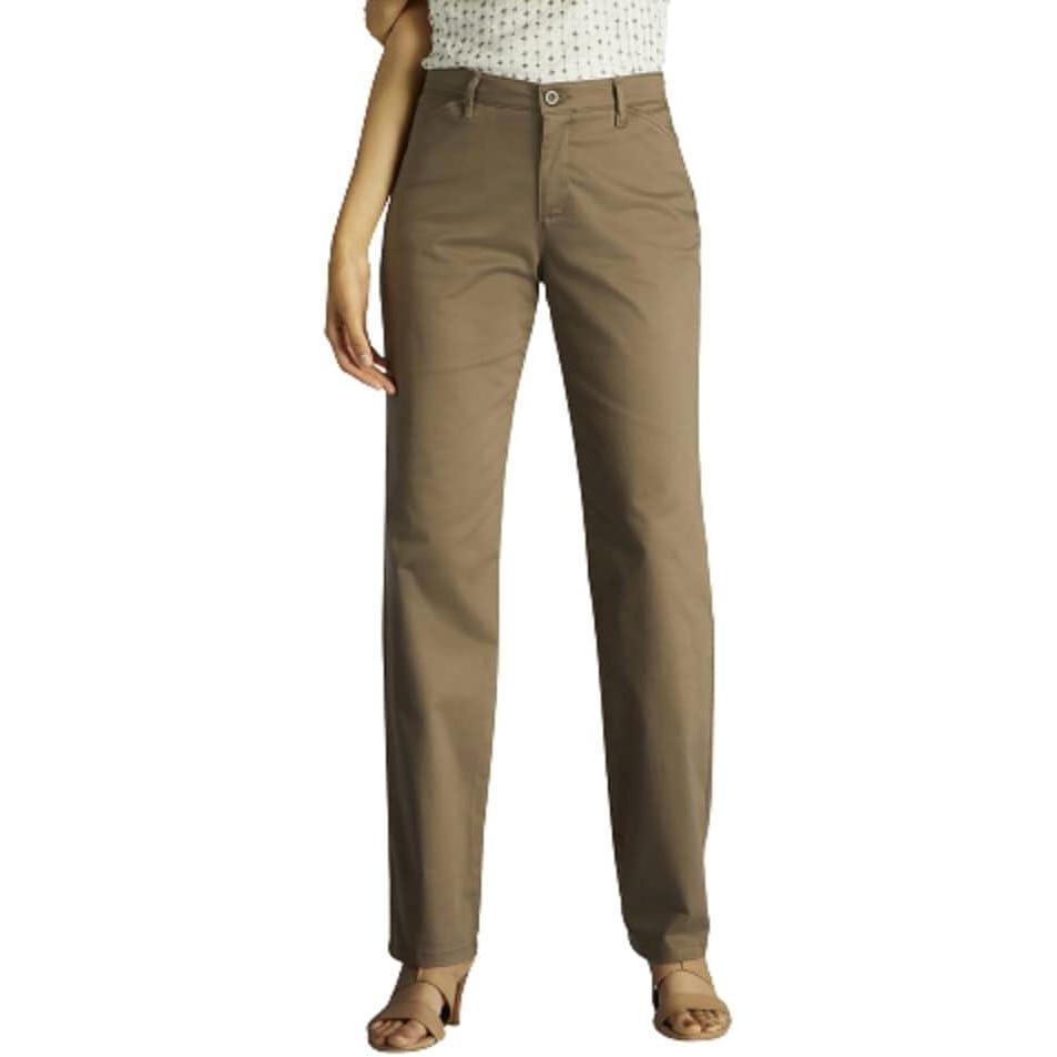 imageLee Womens Relaxed Fit All Day Straight Leg PantDeep Breen