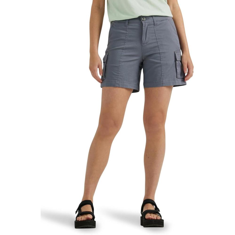 imageLee Womens Ultra Lux Comfort with FlexToGo Cargo ShortTech Gray
