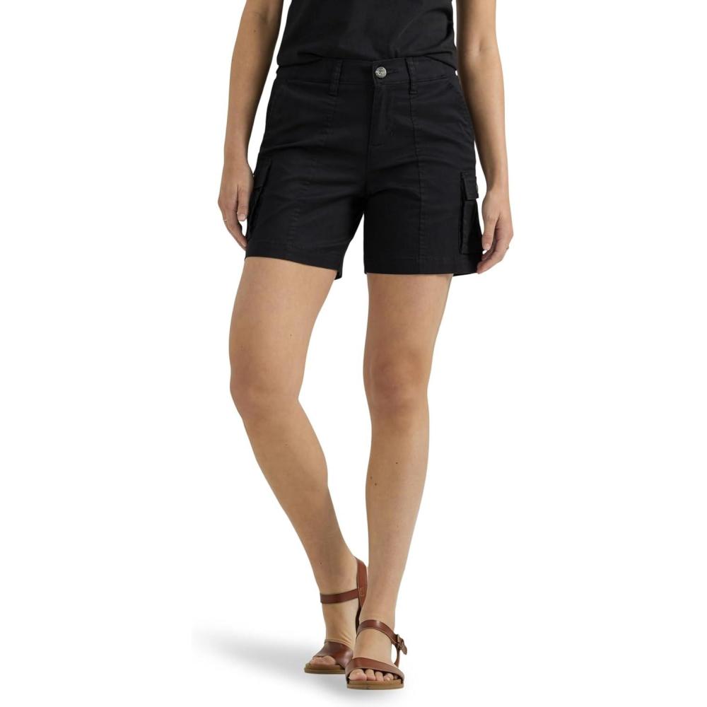 imageLee Womens Ultra Lux Comfort with FlexToGo Cargo ShortUnionall Black