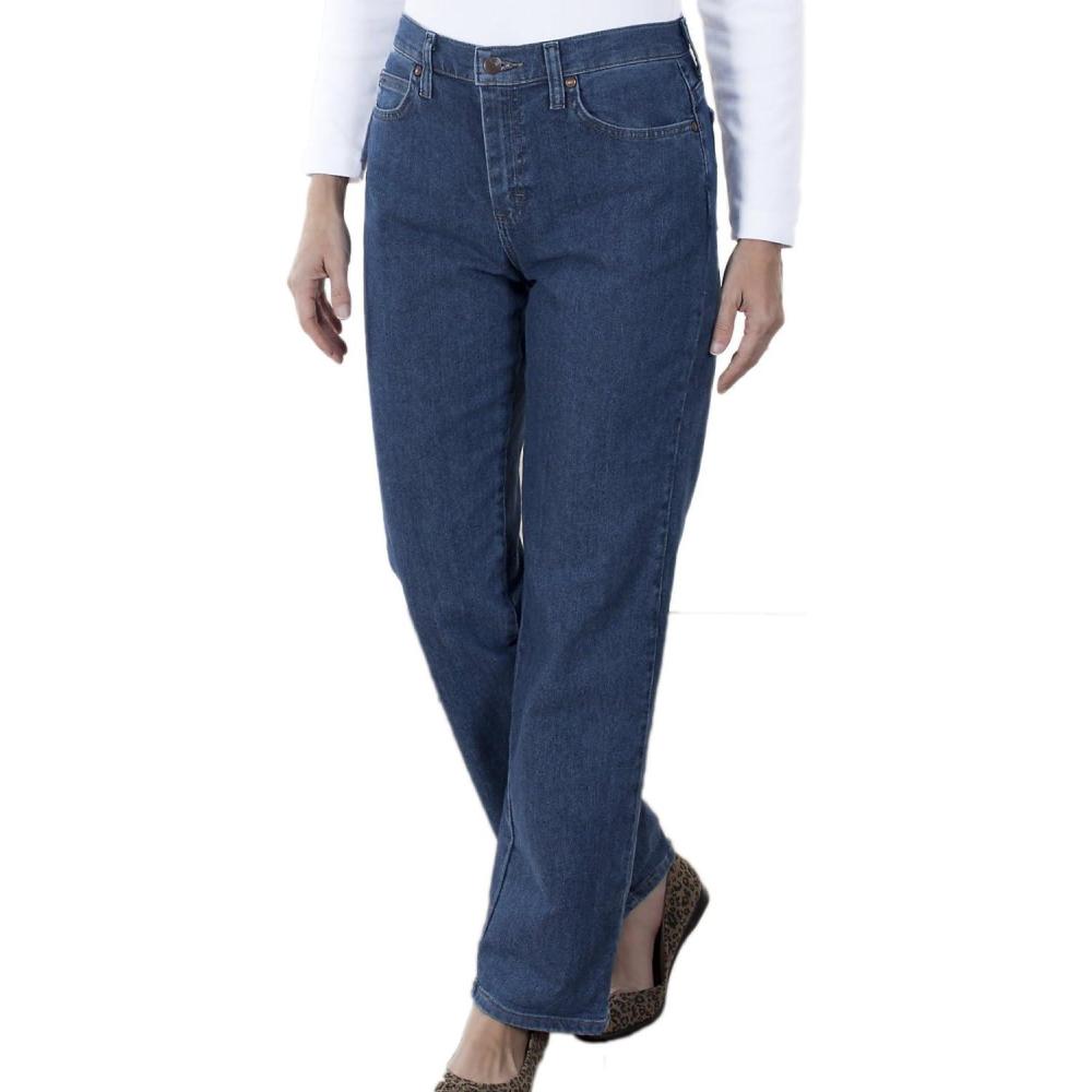 imageLee Womens Wrinkle Free Relaxed Fit Straight Leg PantPremium Stonewash