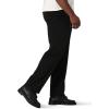 imageLee Mens Big ampamp Tall Extreme Motion Flat Front Regular Straight PantBlack