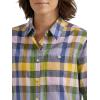 imageLee Womens Legendary Long Sleeve All Purpose Button Down ShirtKiwi Field Plaid