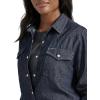 imageLee Womens Legendary Slim Fit Western Snap ShirtObsidian Night  Dark Blue