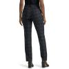 imageLee Womens Petite Wrinkle Free Relaxed Fit Straight Leg PantBlackCharcoal Plaid