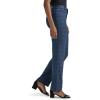 imageLee Womens Petite Wrinkle Free Relaxed Fit Straight Leg PantNavyInsignia Blue Plaid