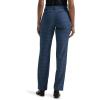 imageLee Womens Petite Wrinkle Free Relaxed Fit Straight Leg PantNavyInsignia Blue Plaid