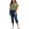 imageLee Womens Plus Size Flex Motion Regular Fit 5 Pocket Capri JeanBewitched