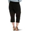 imageLee Womens Plus Size Relaxed Fit Austyn Knit Waist Cargo Capri PantBlack