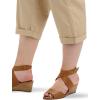 imageLee Womens Plus Size Relaxed Fit Austyn Knit Waist Cargo Capri PantCaf