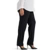 imageLee Womens Plus Size Wrinkle Free Relaxed Fit Straight Leg PantBlack Pinstripe