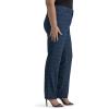 imageLee Womens Plus Size Wrinkle Free Relaxed Fit Straight Leg PantNavyInsignia Blue Plaid