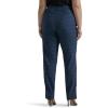 imageLee Womens Plus Size Wrinkle Free Relaxed Fit Straight Leg PantNavyInsignia Blue Plaid