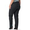 imageLee Womens Plus Size Wrinkle Free Relaxed Fit Straight Leg PantUnionall BlackGray Houndstooth