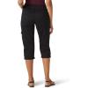 imageLee Womens Relaxed Fit Austyn Knit Waist Cargo Capri PantBlack