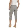 imageLee Womens Relaxed Fit Austyn Knit Waist Cargo Capri PantFrost Gray