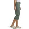 imageLee Womens Ultra Lux Comfort with Flextogo Cargo Capri PantFort Green