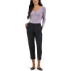 imageLee Womens Wrinkle Free 23quot Capri PantUnionall Black