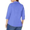 imageRiders by Lee Indigo Womens Plus Size Easy Care  Sleeve Woven ShirtBaja Blue