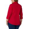 imageRiders by Lee Indigo Womens Plus Size Easy Care  Sleeve Woven ShirtClassic Red