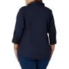 imageRiders by Lee Indigo Womens Plus Size Easy Care  Sleeve Woven ShirtDark Navy
