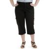 imageLee Womens Plus Size Relaxed Fit Austyn Knit Waist Cargo Capri PantBlack