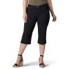 imageLee Womens Plus Size Relaxed Fit Denim Capri JeanBlack